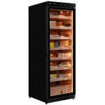 Vincellar C380A-SPBK Star Black Box / Spanish Cedar Wood Shelf Thermostatic Cigar Cabinet (7-tier, 1200-1800pcs)